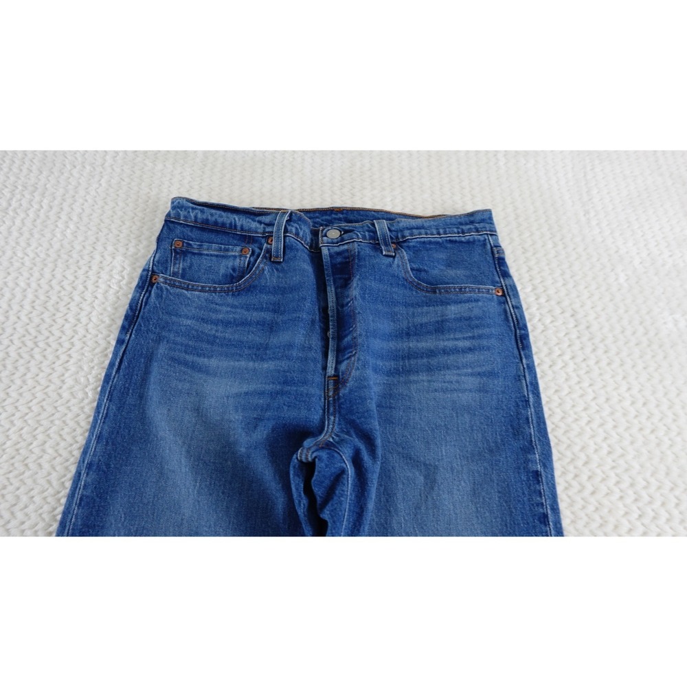 Levi's 501 Skinny Jeans FITS 27x27 Button Fly Medium Wash Denim Red Tab - Picture 2 of 16
